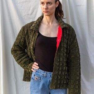 Olive Green OR Red Quilted Jacket